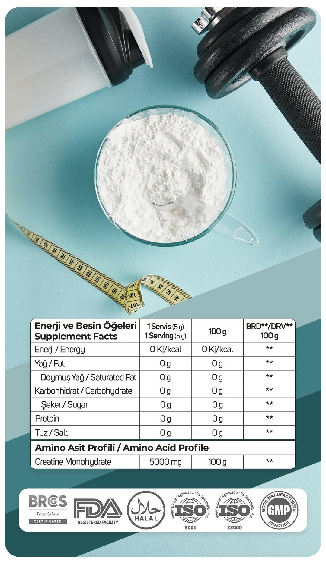 Gold Whey Protein + Creatine Monohydrate Paketi.